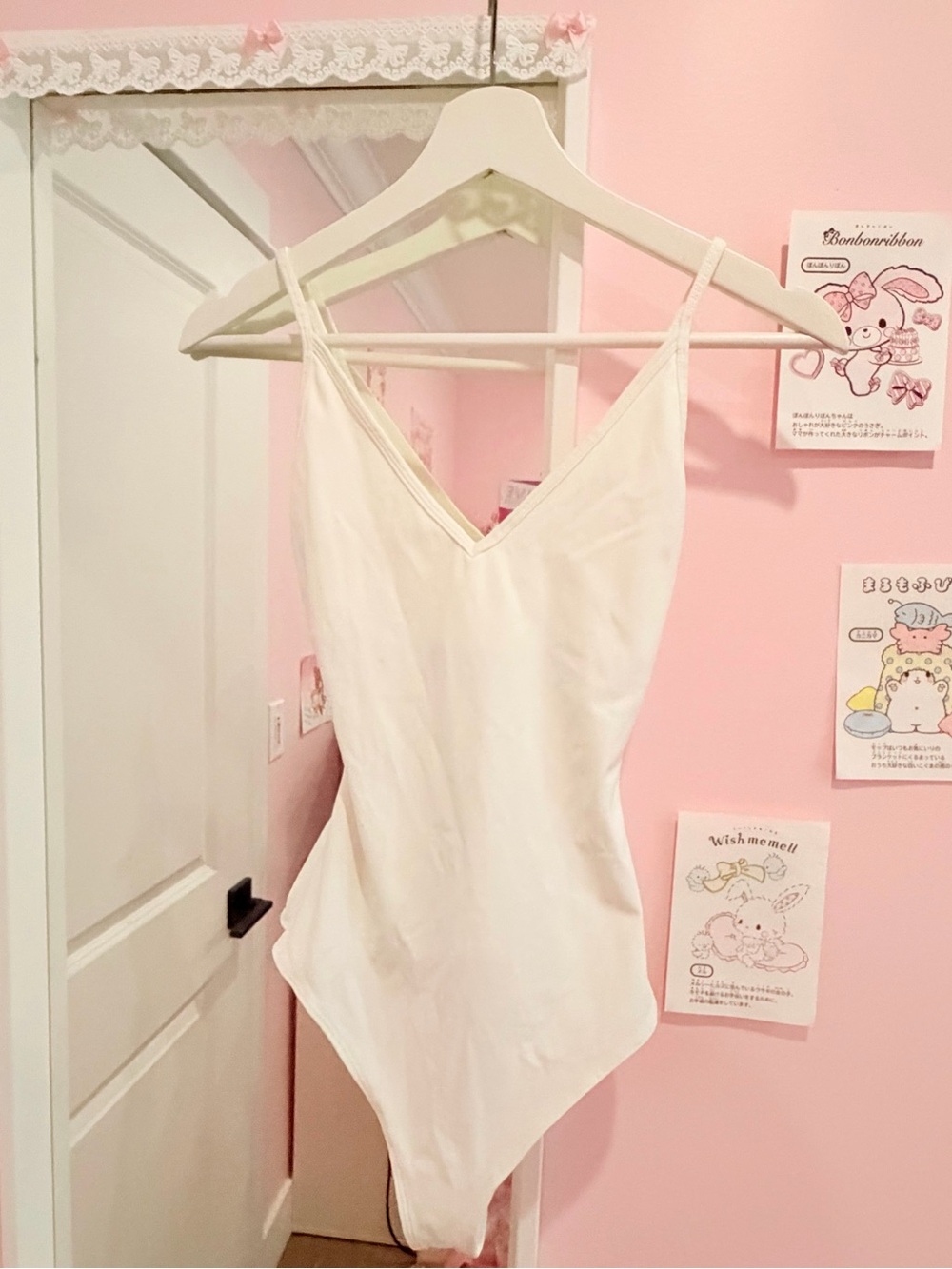 Garage White Active Plunge Bodysuit